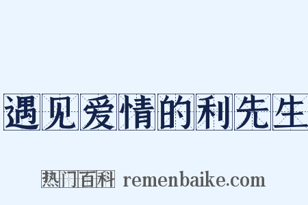 遇见爱情的利先生是什么意思的图片